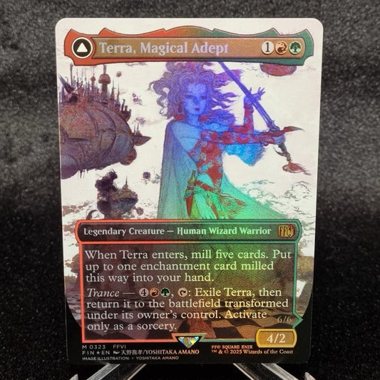 Magic the Gathering Terra, Magical Adept (Borderless) Final Fantasy Foil MTG TCG0