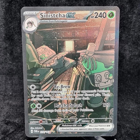 Pokémon Sinistcha Ex 210/167 Twilight Masquerade SIR TCG English 20240