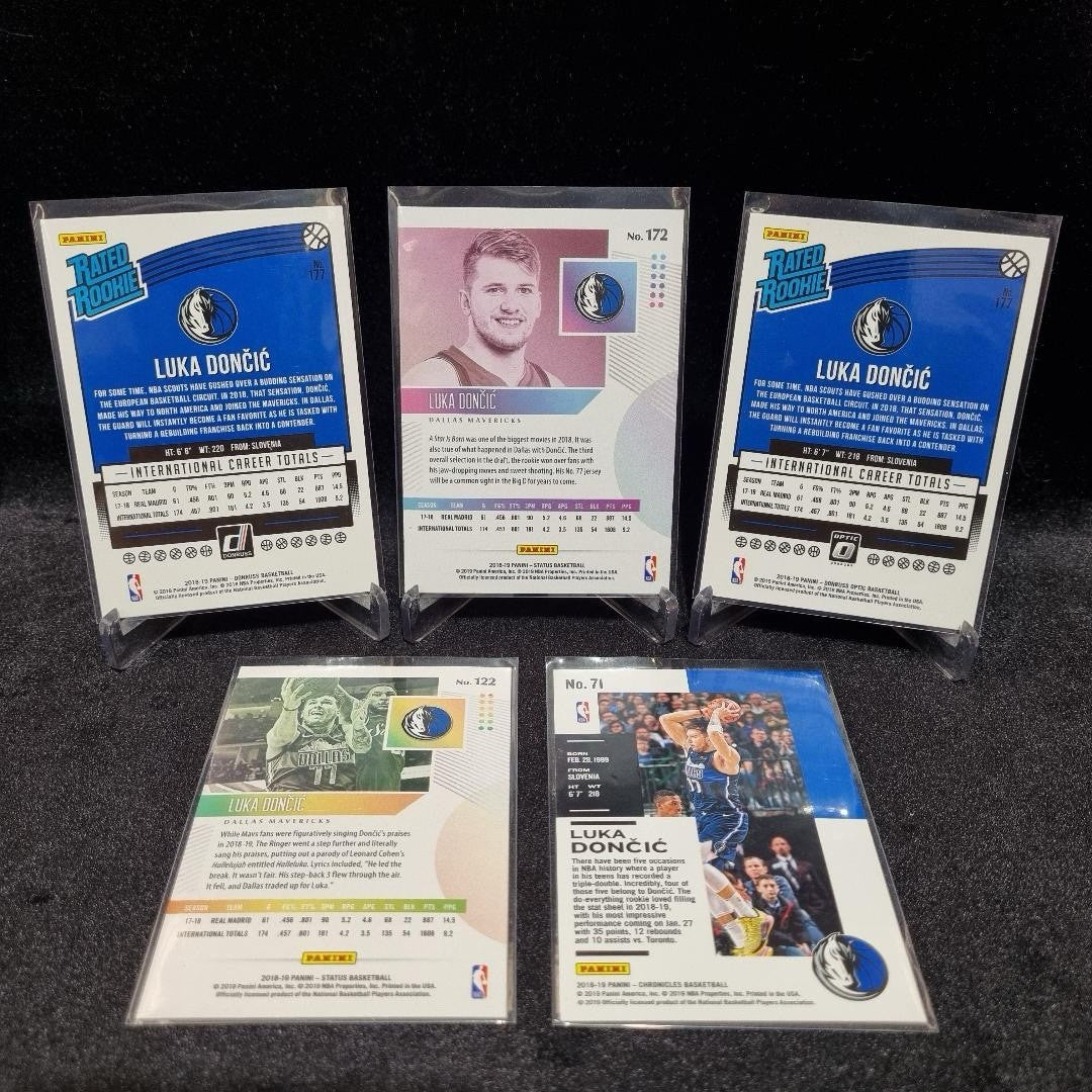 NBA Luka Doncic Rookie Bundle Lot X 5 2018-2019 Panini Dallas Mavericks/ Lakers1