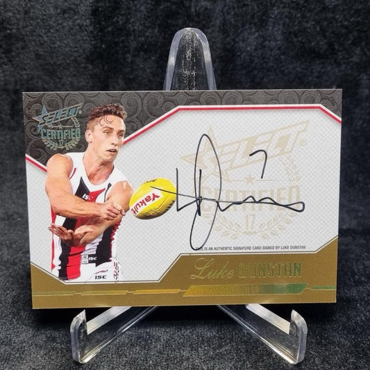 AFL Select 2017 Luke Dunstan Certified Signature Card SCS29 /2400