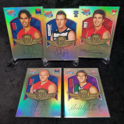 AFL 2010 Select Force 5 Facsimile Signature Card Lot X 5 Aussie Rules English0