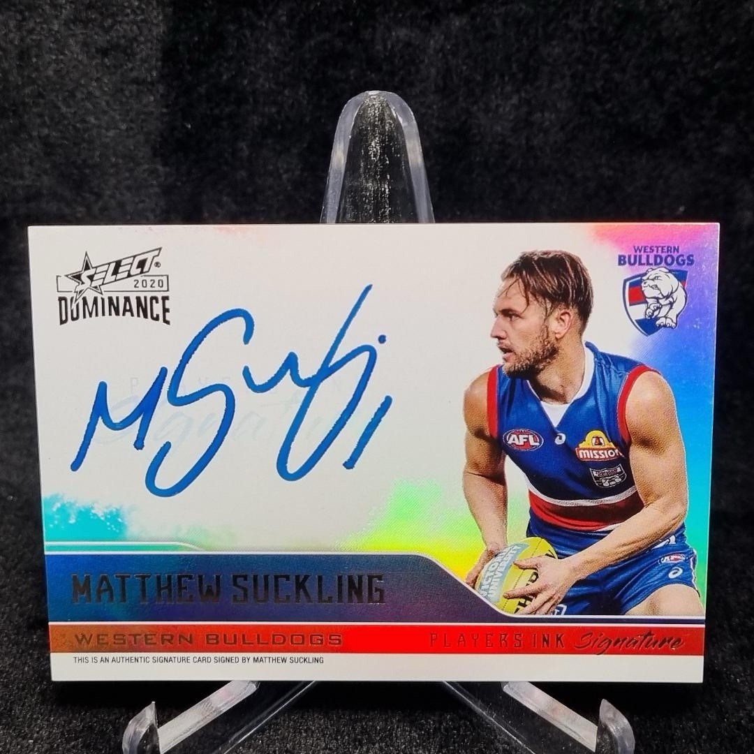 AFL Select Dominance 2020 MATTHEW SUCKLING /175 Signature Western Bulldogs FC0