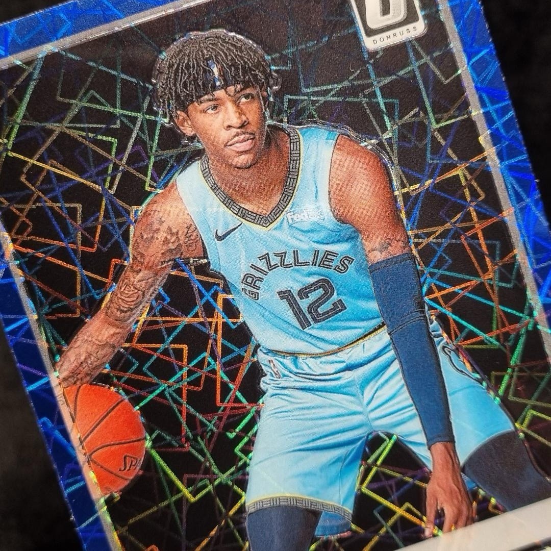 NBA Ja Morant Rookie Blue Velocity Optic Donruss #168 2019-2020 Grizzlies2