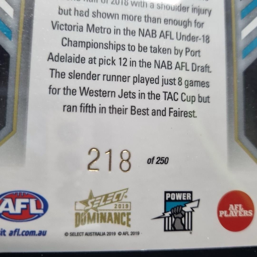 AFL Zak Butters RC /250 2019 SGC 9.5 Select Port Adelaide2