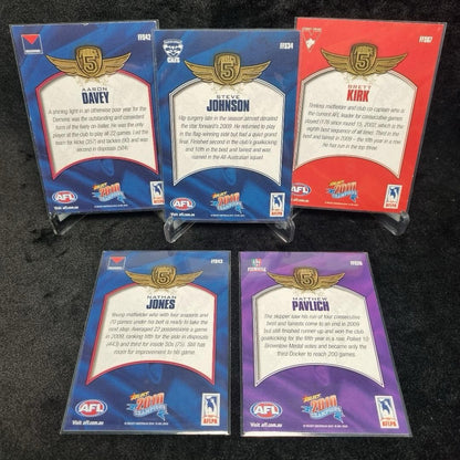 AFL 2010 Select Force 5 Facsimile Signature Card Lot X 5 Aussie Rules English1