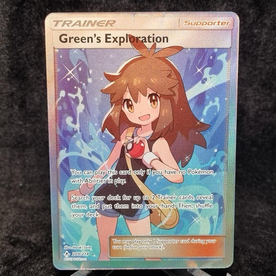 Pokémon Green's Exploration Full Art Trainer 2019 TCG English 209/2140