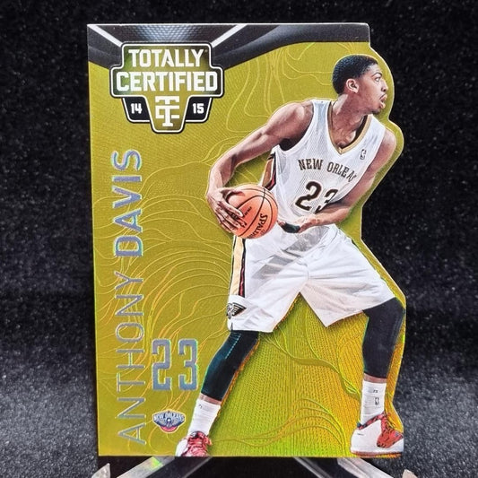 2014-15 Anthony Davis 1/10 Gold #37 Panini Totally Certified NBA Die-Cut0