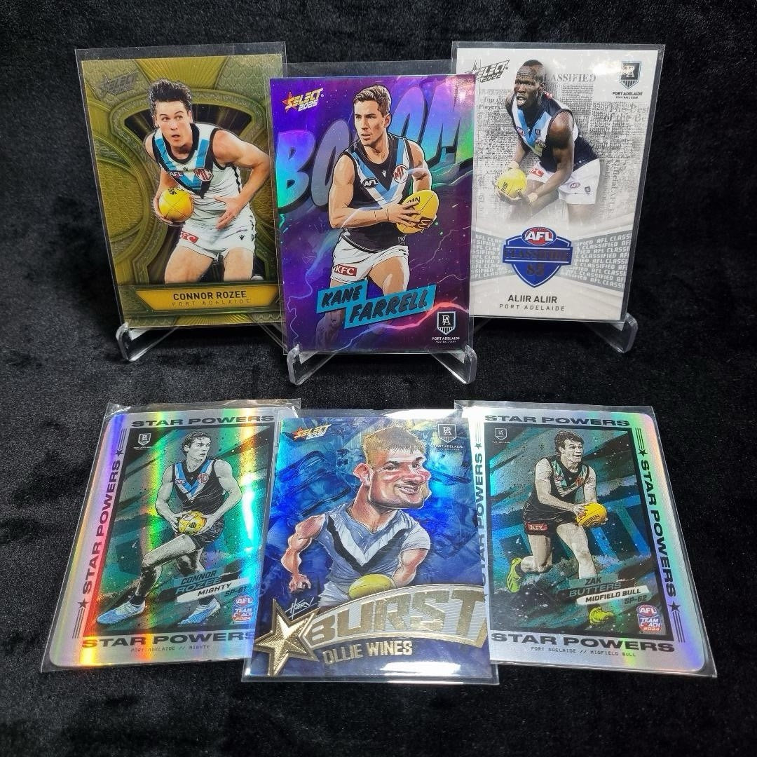 AFL Port Adelaide FC Insert/ Numbered Card Lot X 6 Trading Cards0
