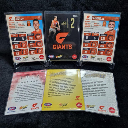 AFL GWS Giants Insert/ Numbered Card Lot X 6 Trading Cards1
