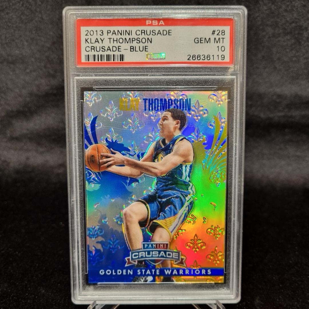 2013-2014 Klay Thompson PSA 10 Panini Crusade Blue #28 Golden State Warriors0