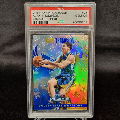 2013-2014 Klay Thompson PSA 10 Panini Crusade Blue #28 Golden State Warriors0