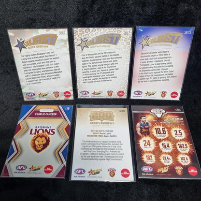 AFL Brisbane Lions Inserts/ Numbered Card Lot X 26 Aussie Rules Premiers 4