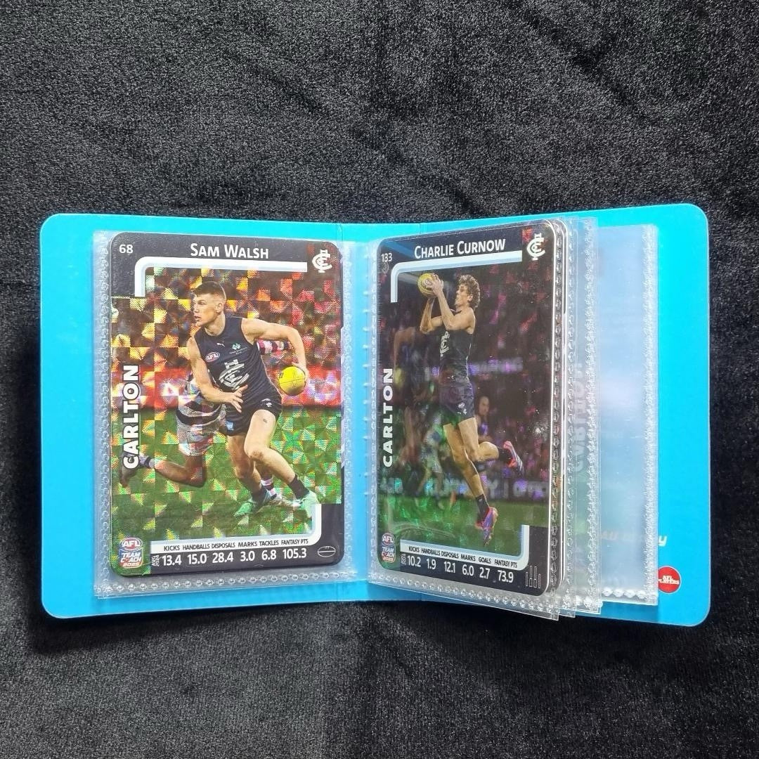 AFL 2025 Pocket Album Carlton Blues Ft Patrick Cripps Cards Team Coach Game Card2