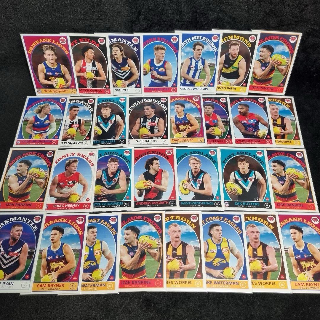 AFL 2025 Team Coach Vintage Series Big Card Lot X 30 Aussie Rules0