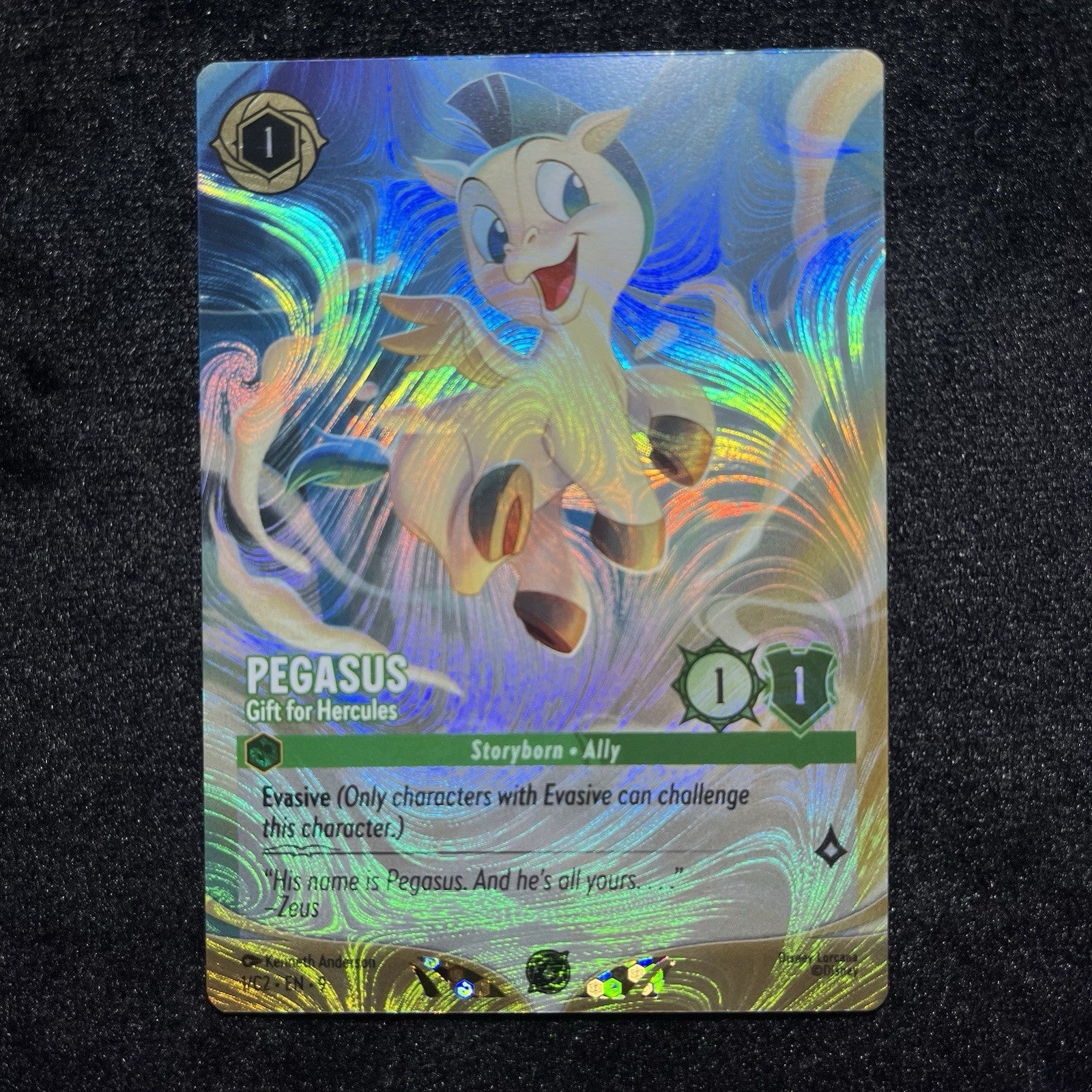 Pegasus Gift For Hercules Lorcana DLC Challenge FOIL Promo NM 1/C2 EN Disney0
