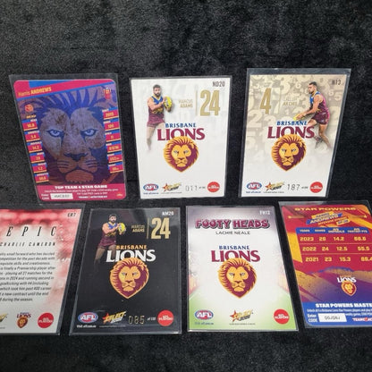 AFL Brisbane Lions Inserts/ Numbered Card Lot X 26 Aussie Rules Premiers 8