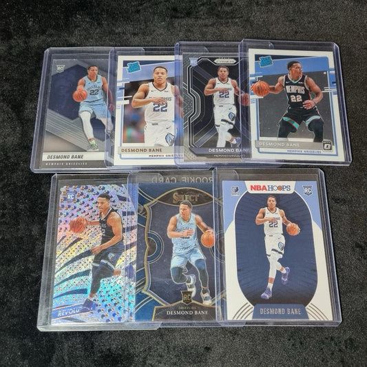 NBA 2020-2021 Desmond Bane Rookie Card Bundle X 7 Panini Memphis Grizzlies0