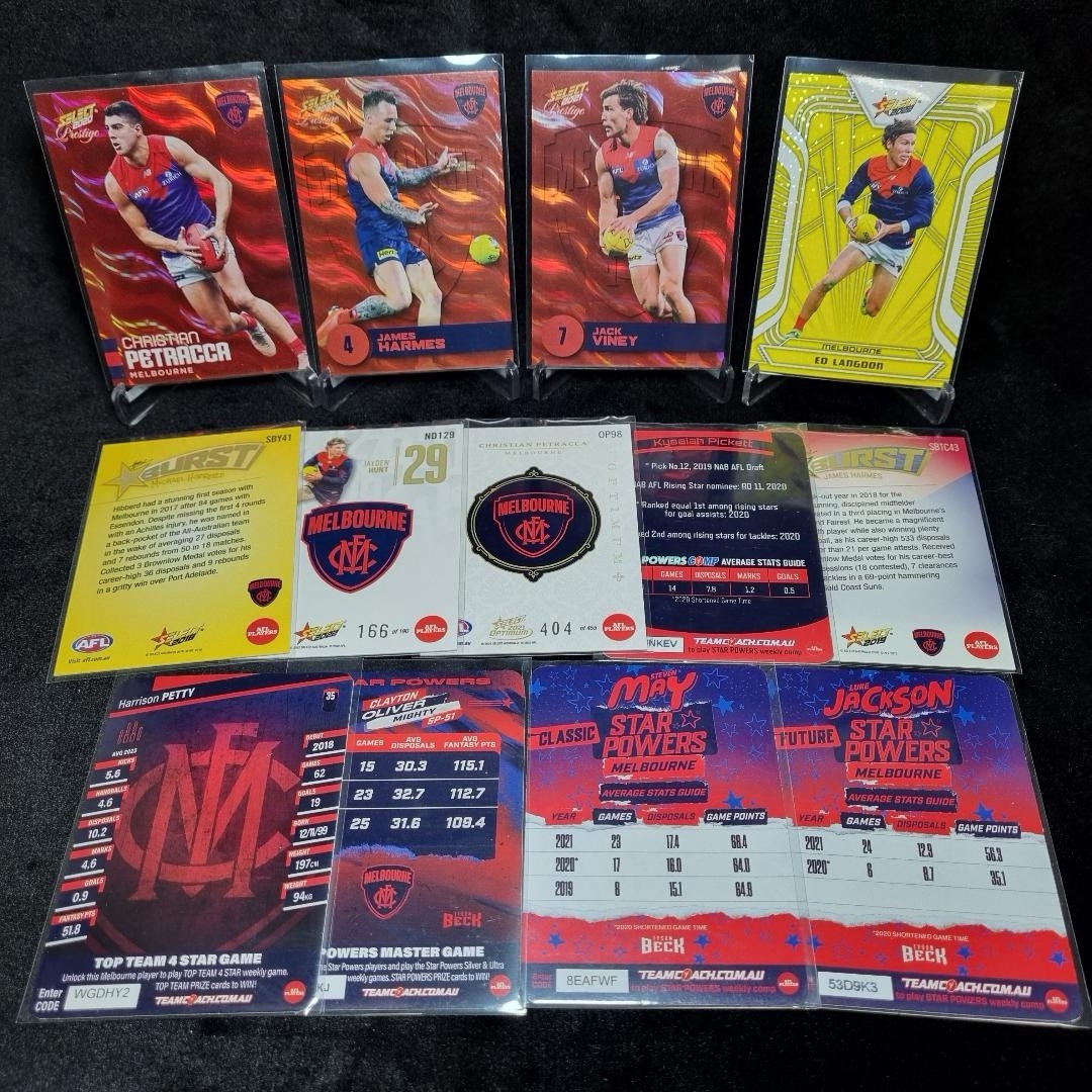 AFL Melbourne Demons Insert/ Numbered Card Lot X 13 Trading Cards1
