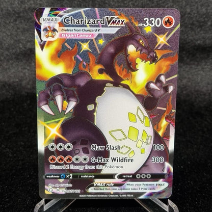 Pokémon TCG Charizard VMAX Holo Secret Rare Card Shining Fates SV107/SV1220