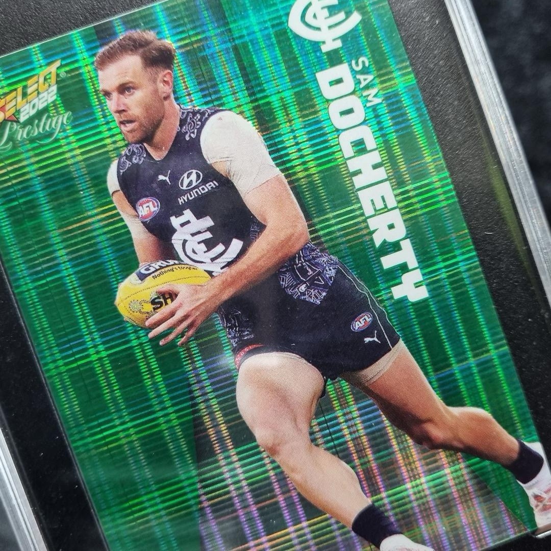 AFL Sam Docherty 2022 Green /60 SGC 10 Carlton Blues3
