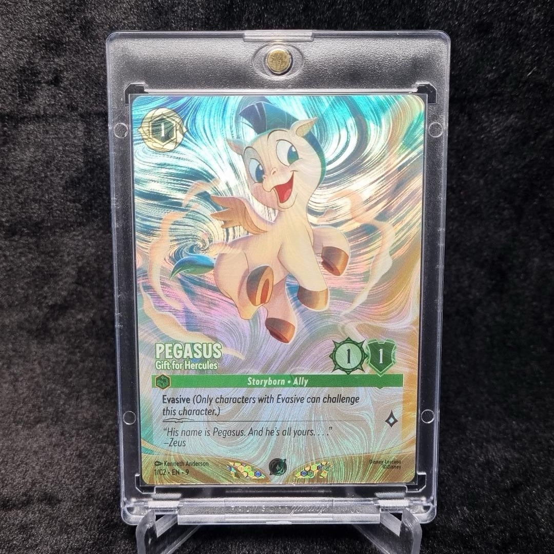 Disney Lorcana Challenge Pegasus Gift For Hercules DLC Exclusive Foil Promo 1/C20