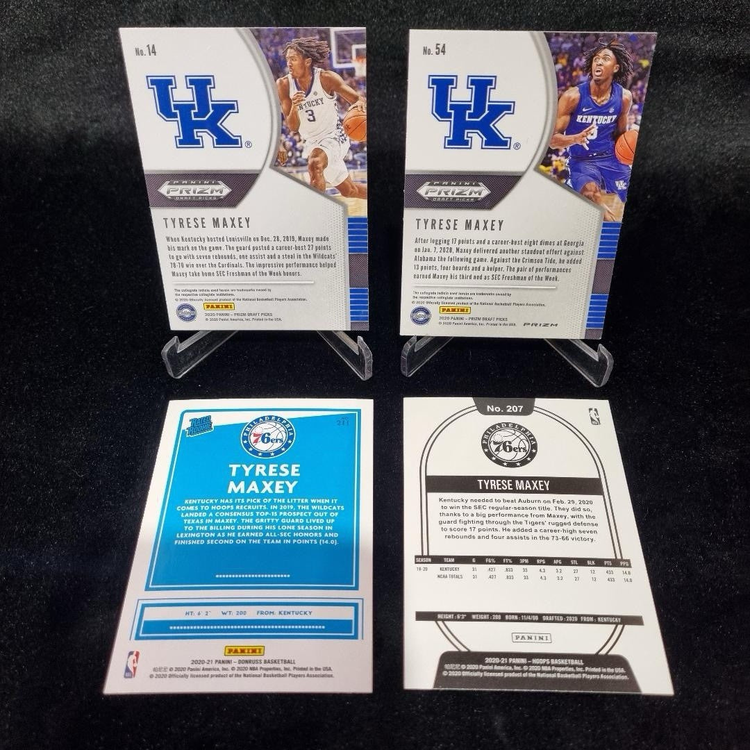 NBA Tyrese Maxey Rookie Card Lot X 4 2020-2021 76ers1