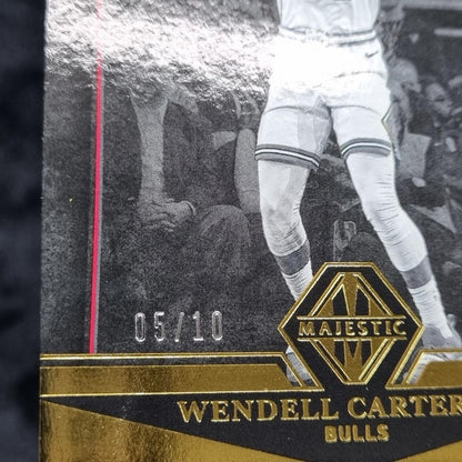 2018-19 NBA Wendell Carter Jr. Gold /10 Majestic Panini Chronicles RC Bulls2