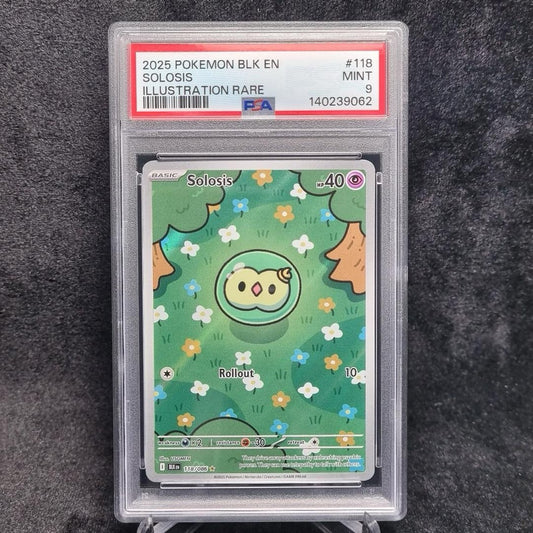 Pokémon Solosis PSA 9 Black Bolt Illustration Rare TCG 2025 English (Booger Mew)0