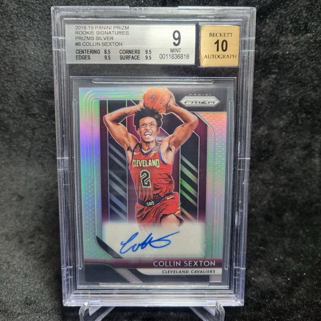 2018 Panini Prizm Signatures Silver Collin Sexton BGS9/10 Rookie Auto RC0