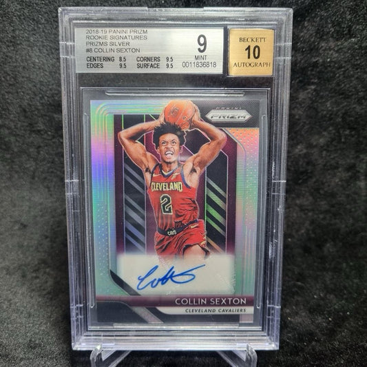 2018 Panini Prizm Signatures Silver Collin Sexton BGS9/10 Rookie Auto RC0