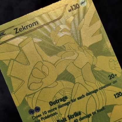 Pokémon TCG Zekrom (Secret Rare) 115/113 Legendary Treasures Holo Gold Full Art10