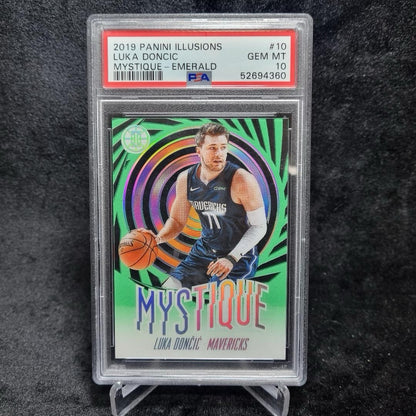 2019 NBA Luka Doncic Mystique Orange, Green & Blue PSA X 3 Bundle Panini4