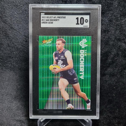 AFL Sam Docherty 2022 Green /60 SGC 10 Carlton Blues0