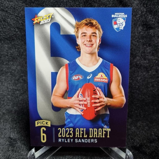 AFL 2023 Ryley Sanders Draft Pick #6 /343 Select Western Bulldogs0