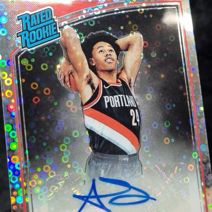 2018 NBA Donruss Optic Anfernee Simons Rated Rookie Auto Fast Break Prizm2