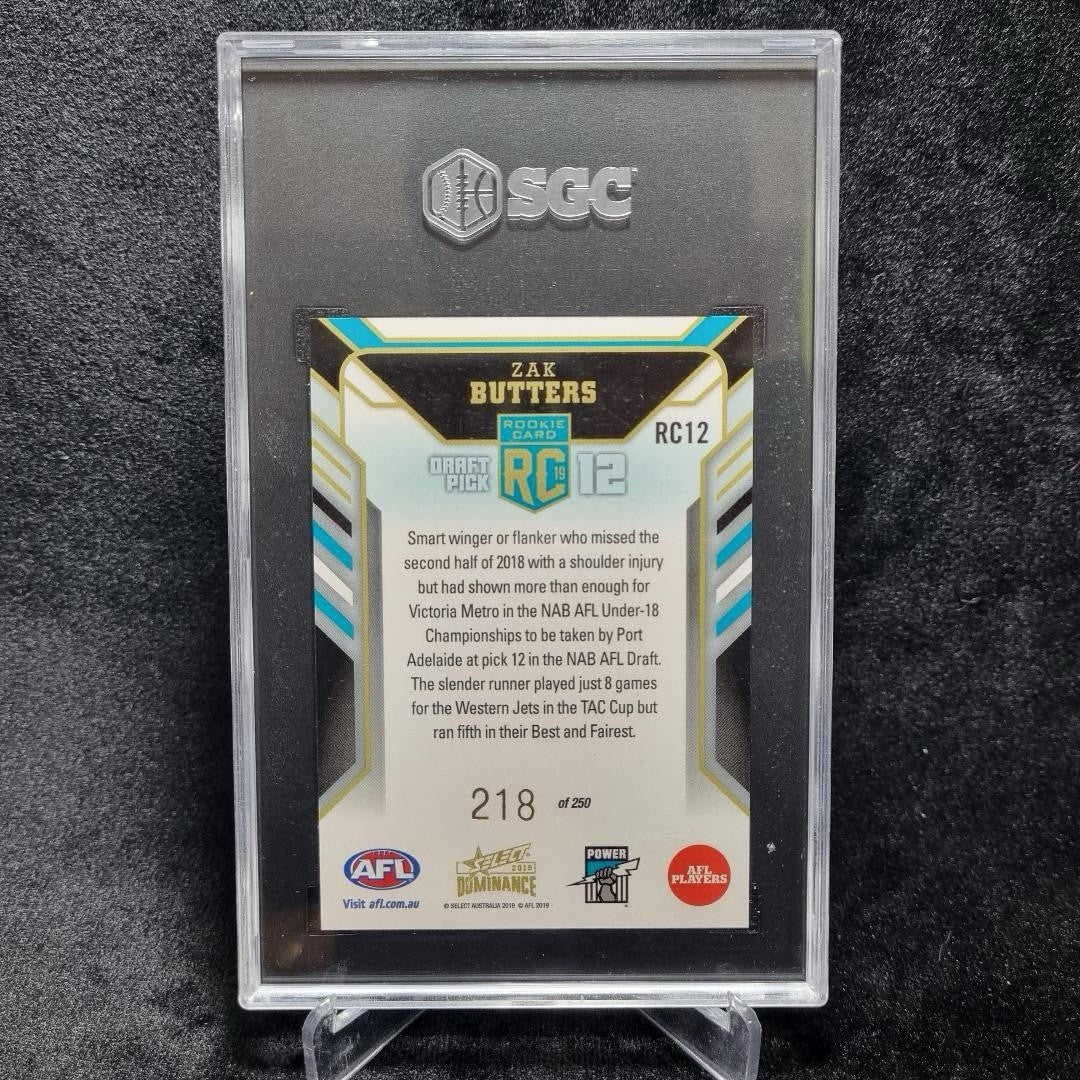 AFL Zak Butters RC /250 2019 SGC 9.5 Select Port Adelaide1