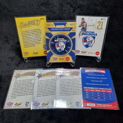 AFL Western Bulldogs Insert/ Numbered Card Lot X 7 Trading Cards1