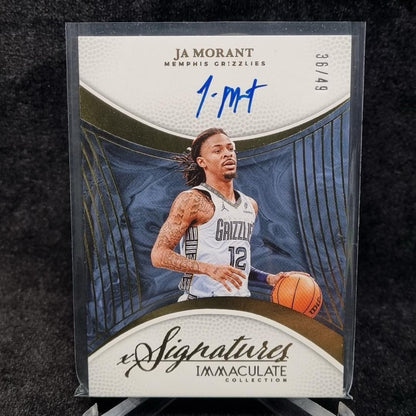 NBA Ja Morant Auto /49 2024-25 Panini Immaculate Signatures Auto Grizzles SP0