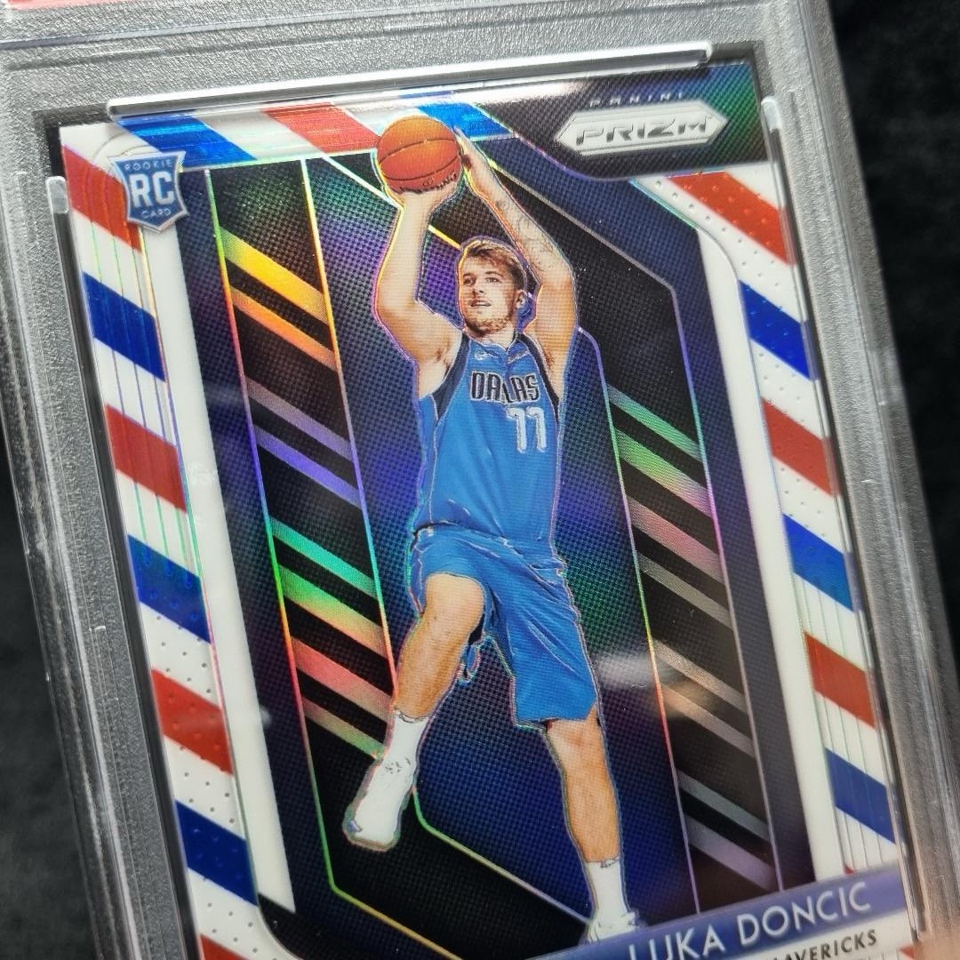 2018-19 Prizm Luka Doncic Rookie Red White & Blue Prizms #280 RC PSA 9 Mint2