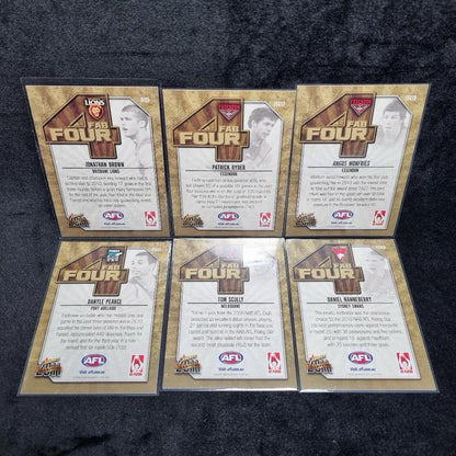 AFL 2011 Select Champions Gold Fab Four Card Lot X 6 Aussie Rules1