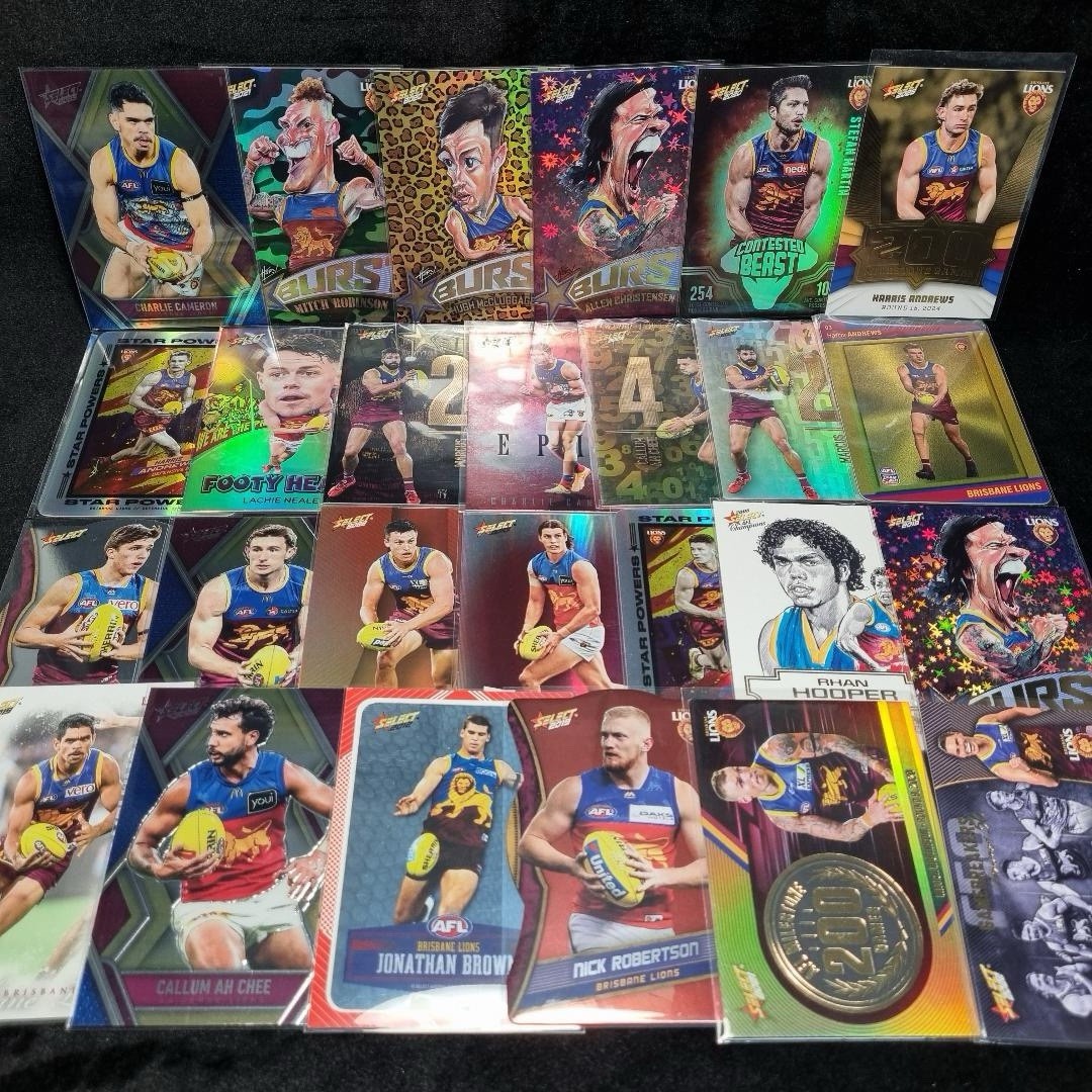 AFL Brisbane Lions Inserts/ Numbered Card Lot X 26 Aussie Rules Premiers 0