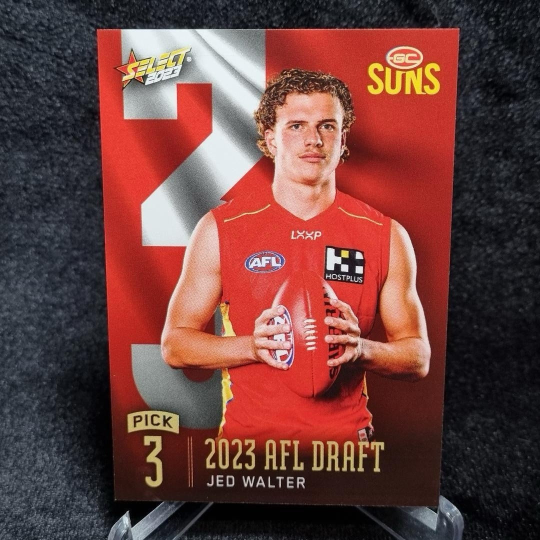 AFL 2023 Jed Walter Draft Pick #3 /285 Select Gold Coast Suns0