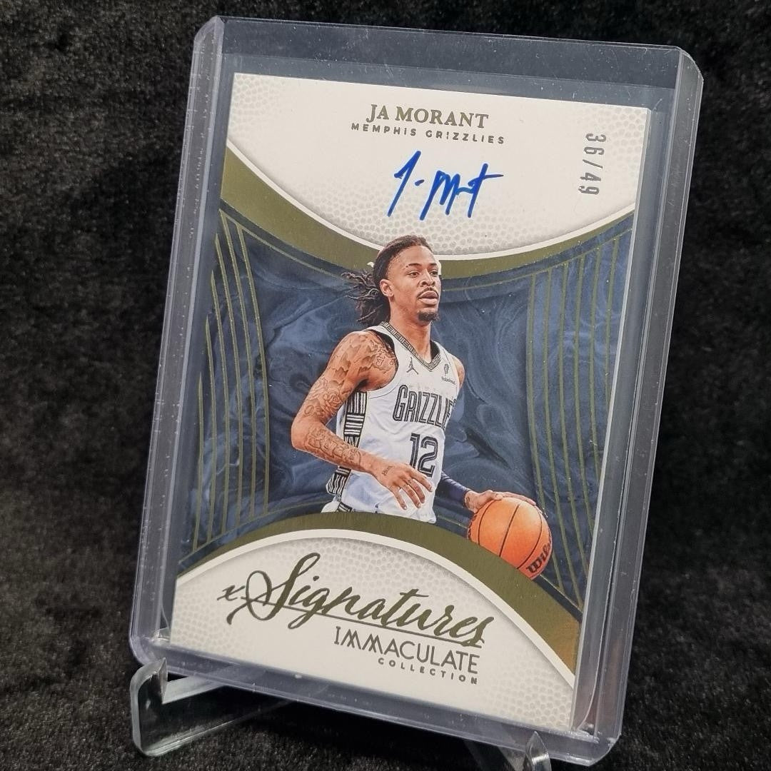 NBA Ja Morant Auto /49 2024-25 Panini Immaculate Signatures Auto Grizzles SP3