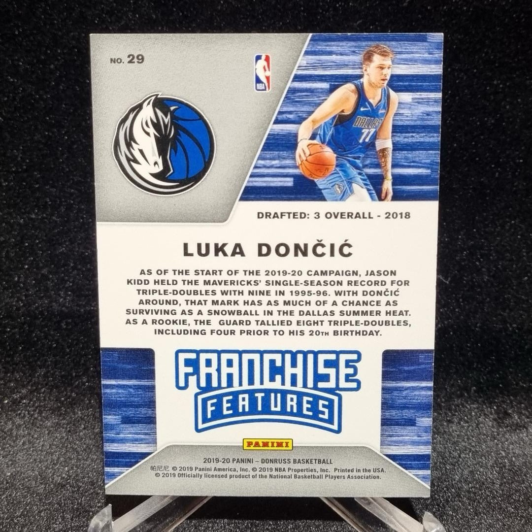 NBA 2019-20 Luka Doncic 23/25 Gold Laser Panini Donruss Franchise Features #291