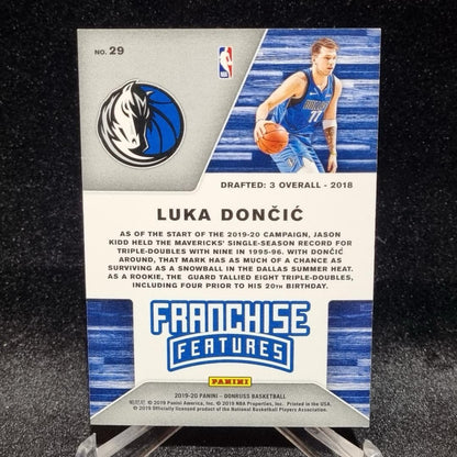 NBA 2019-20 Luka Doncic 23/25 Gold Laser Panini Donruss Franchise Features #291