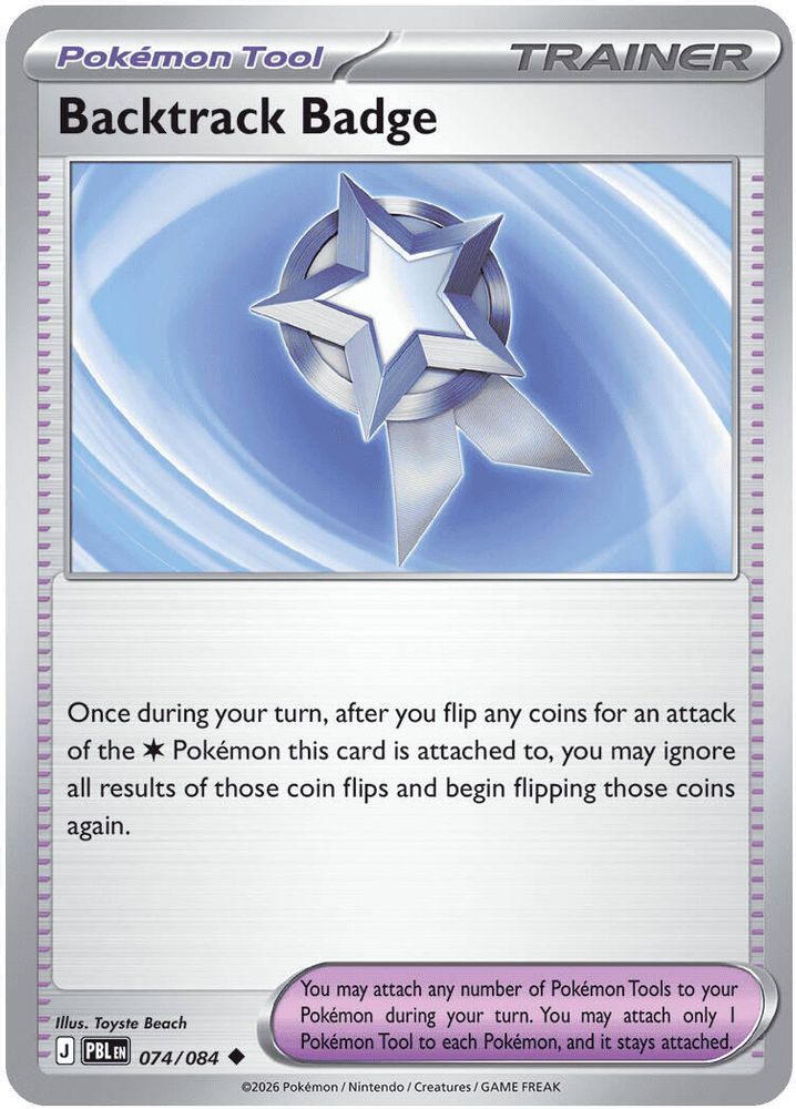 Backtrack Badge 074/084 UC Reverse Holo
